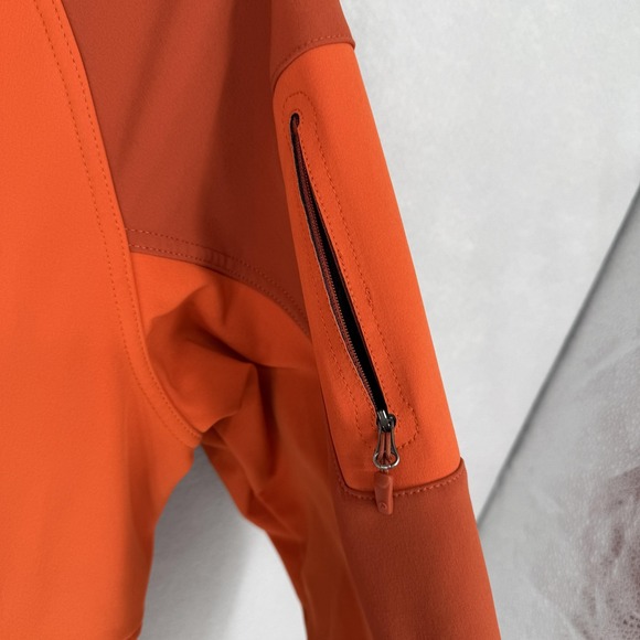 Marmot Jacket Mens XL Orange Softshell Full Zip Fleece Lined Outdoor Hiking - Picture 7 of 10